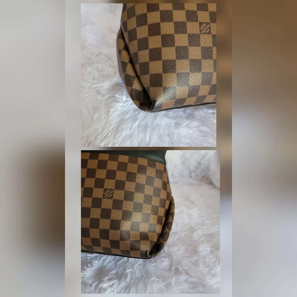 Auth💞 LOUIS VUITTON MAIDA HOBO DAMIER EBENE Hobo Shoulder Khaki